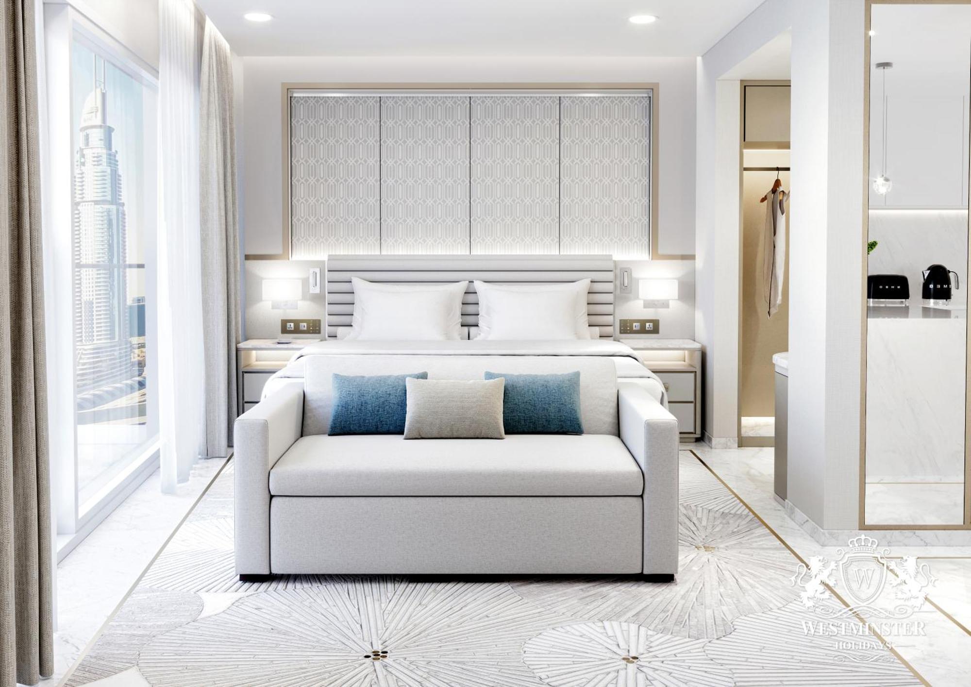 Westminster Dubai Mall Buitenkant foto A rendering of a bedroom in a Signature Suite